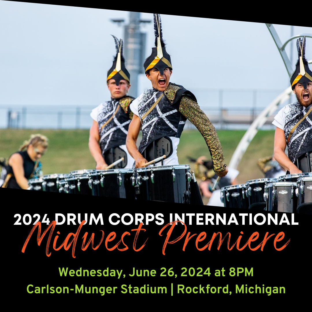 Phantom Regiment Drum Corps appears at the 2023 Drum Corps International  Midwest Premiere in Rockford, Michigan.